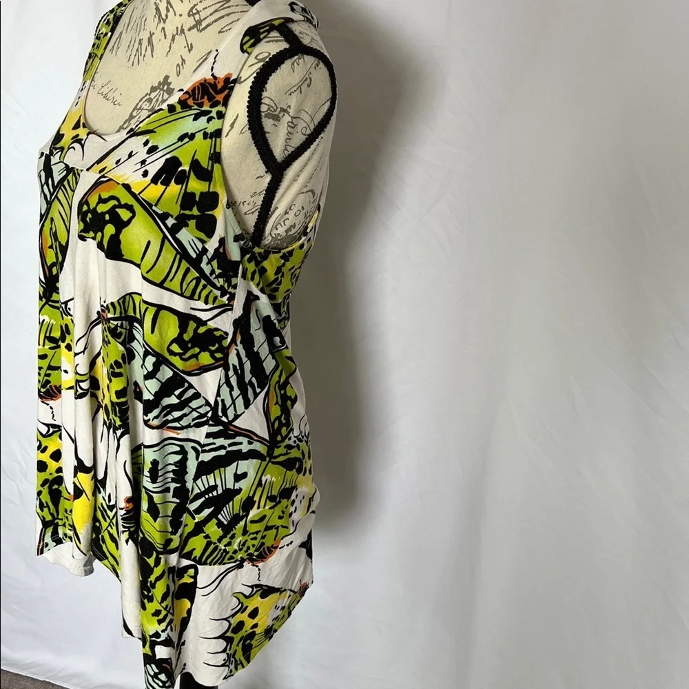 CAbi monarch butterfly racer back tank rayon spandex loose fit medium - Picture 3 of 9